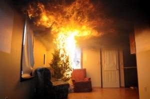 Christmas tree on fire Abbotts Cleanup and Restoration Colorado